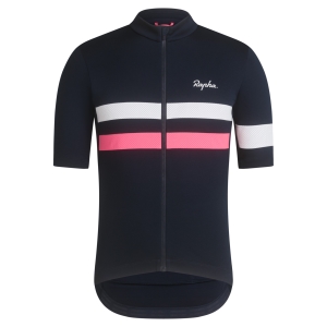 Rapha Brevet Jersey Herr Marinblå Rosa Vita | 82475WHYU