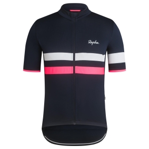 Rapha Brevet Lätta Cycling Jersey Herr Marinblå Rosa | 07561KHEB