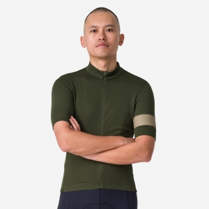 Rapha Klassiska II Jersey Herr Mörkolivgröna Gröna Olivgröna Gröna | 48019SZGO