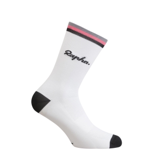 Rapha Logo Strumpor Unisex Vita Svarta Rosa | 62701FZNV