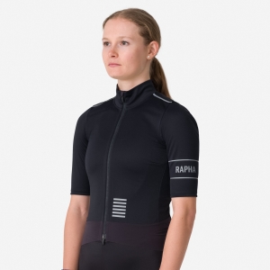 Rapha Pro Team GORE-TEX INFINIUM Jersey Dam Svarta Silver | 30547ANCU