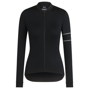 Rapha Pro Team Long Sleeve Thermal Jersey Dam Svarta Vita | 80425XELU