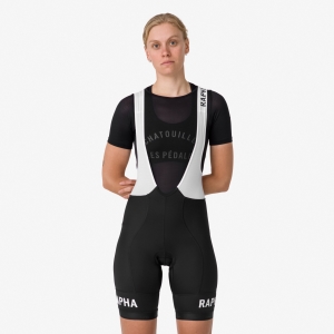Rapha Pro Team Tränings Bib Shorts Dam Svarta Vita | 76895REYA