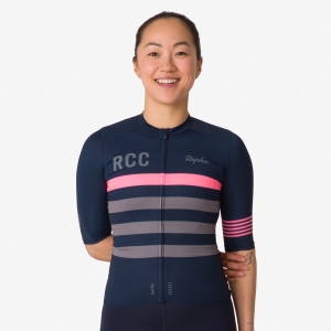Rapha RCC Women`s Pro Team Aero Jersey Dam Marinblå | 34169KYNG